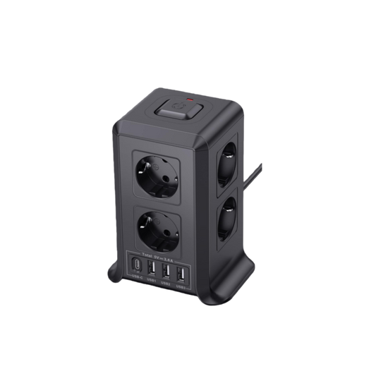 Multi-port power strip with switch, Sameriver 8-outlet power strip